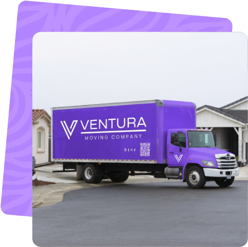 Professional Ventura mover beside the company moving truck